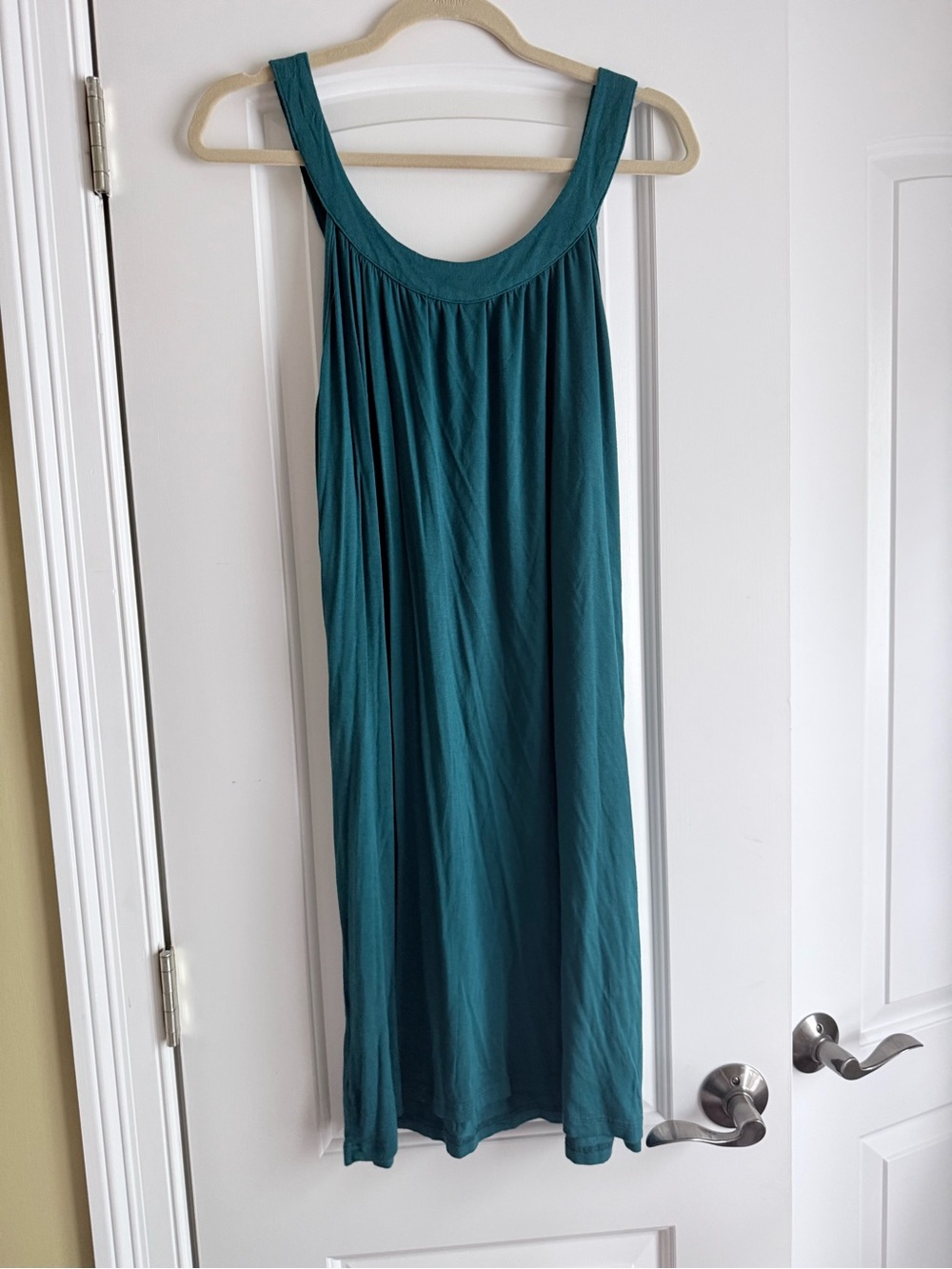 Teal Sleeveless Scoop Neck Women's Dress/coverup